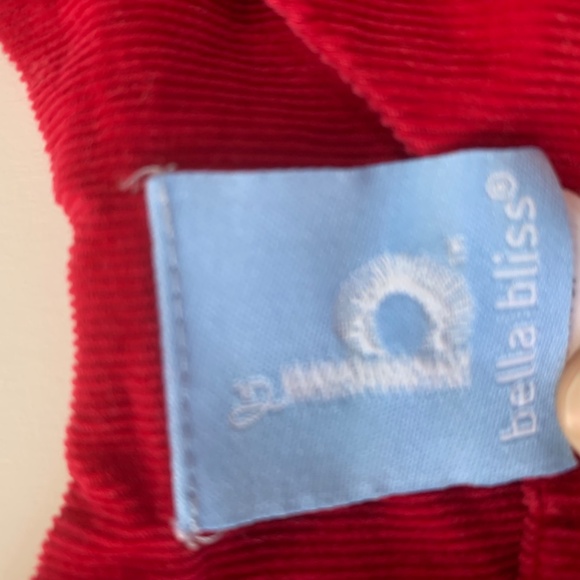 Red Bella Bliss Courdoroy Long Jonjon/overalls 18M - Picture 3 of 4
